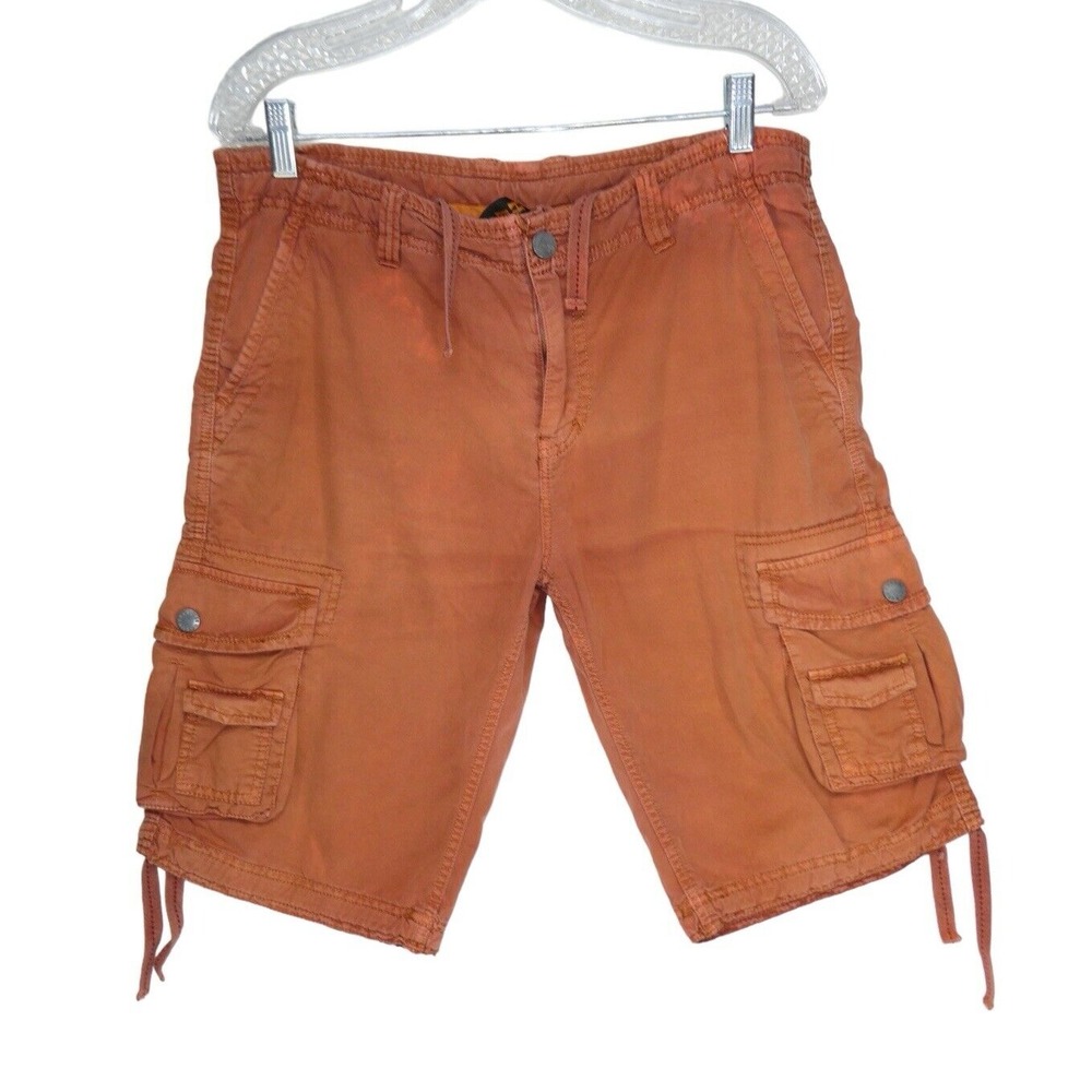 FUHAO Cargo‎ Shorts Men's Size 32 Salmon Coral Gorpcore Grunge Style Skater
